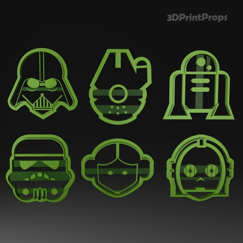 Star Wars Cookie Cutters set 3D Print 548498