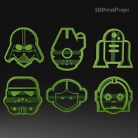Small Star Wars Cookie Cutters set 3D Printing 548498