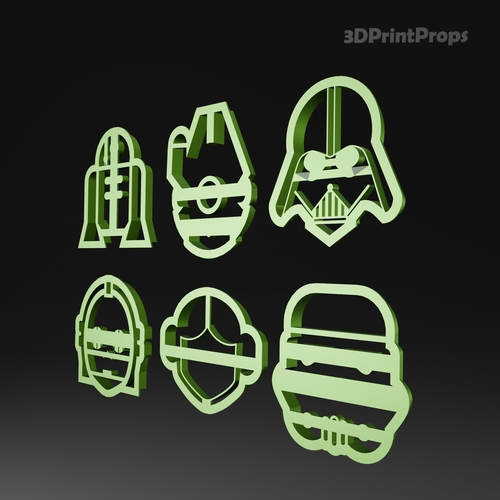 Star Wars Cookie Cutters set 3D Print 548500