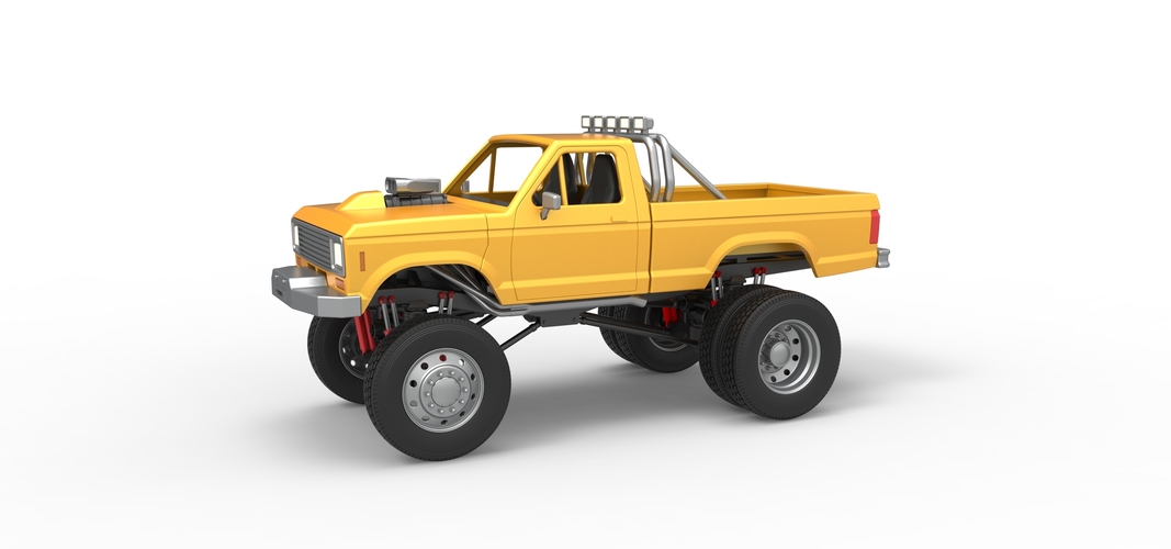 Monster Truck with semi truck wheels 1:25 3D Print 548512