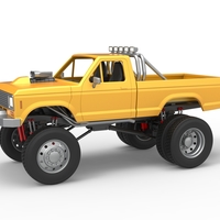 Small Monster Truck with semi truck wheels 1:25 3D Printing 548512