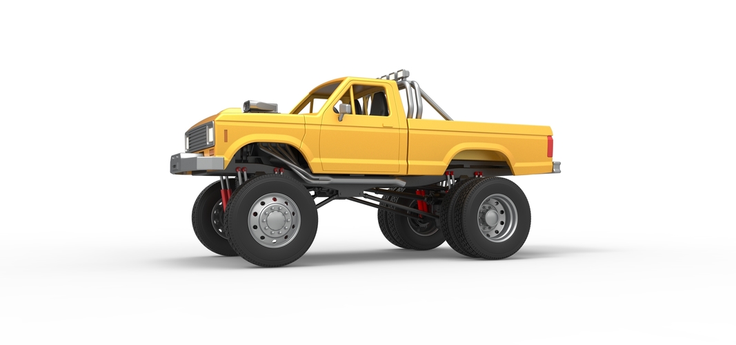 Monster Truck with semi truck wheels 1:25 3D Print 548513