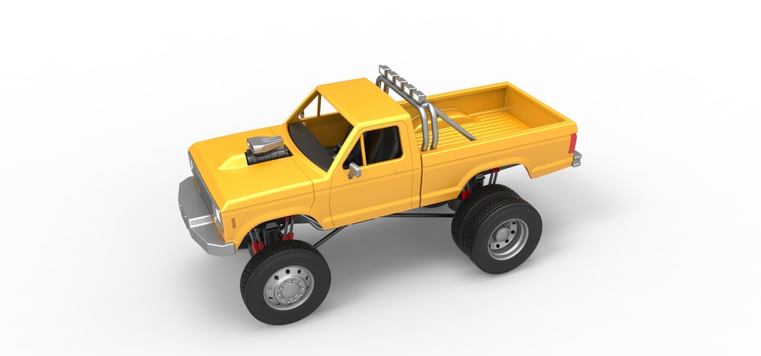 Monster Truck with semi truck wheels 1:25 3D Print 548514