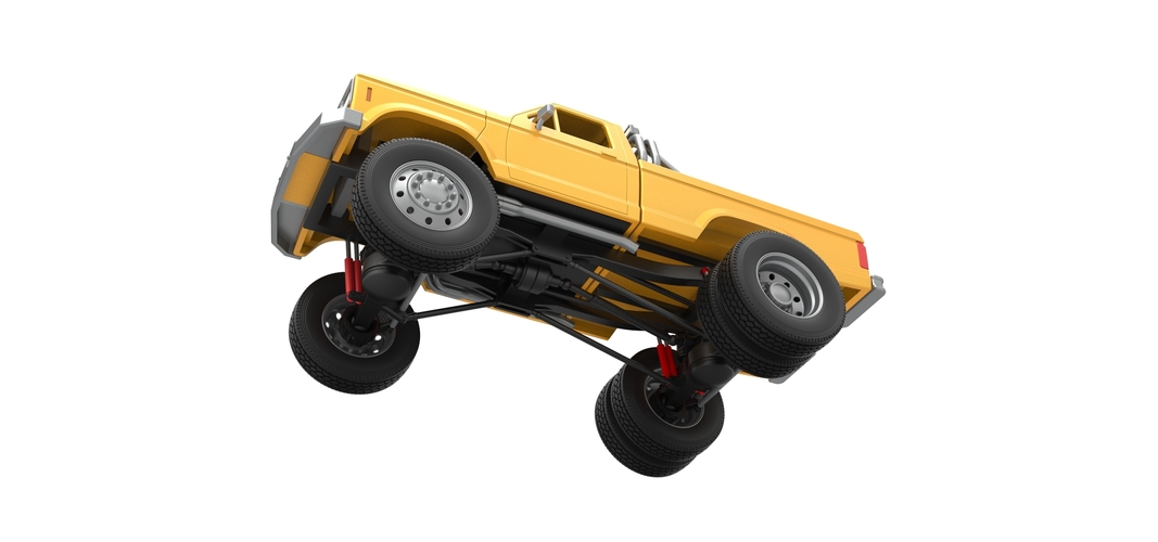 Monster Truck with semi truck wheels 1:25 3D Print 548515