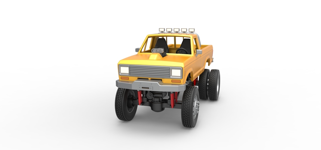 Monster Truck with semi truck wheels 1:25 3D Print 548516