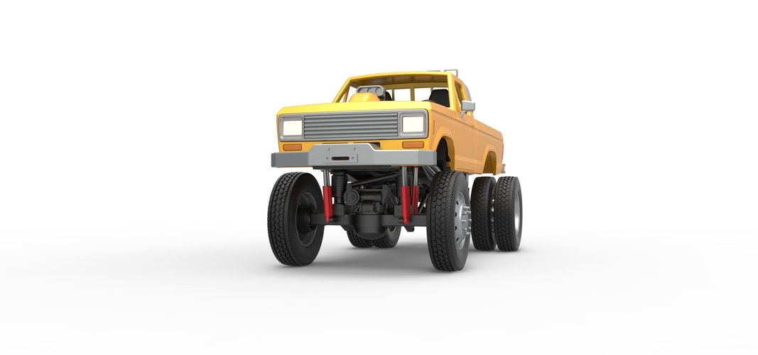 Monster Truck with semi truck wheels 1:25 3D Print 548517