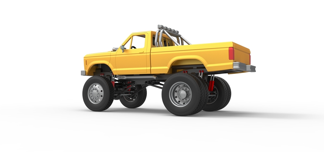 Monster Truck with semi truck wheels 1:25 3D Print 548524