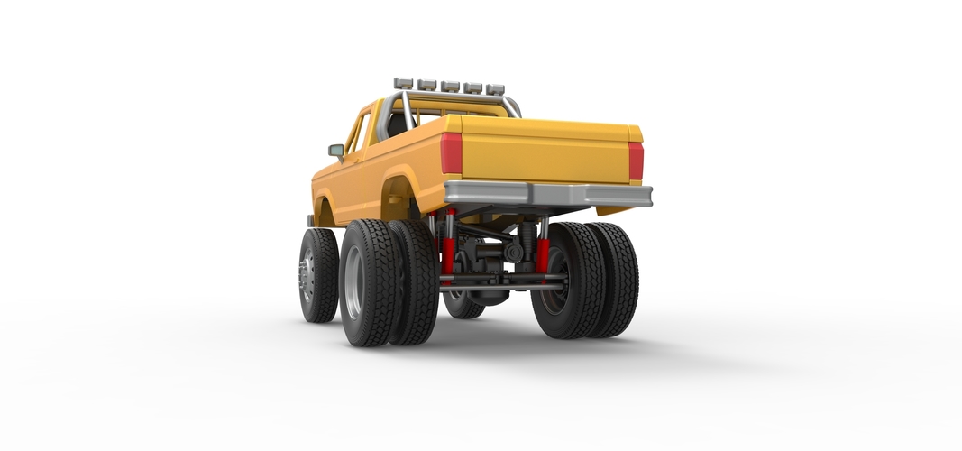 Monster Truck with semi truck wheels 1:25 3D Print 548526