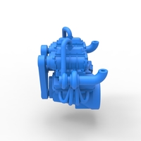 Twin turbo supercharged V8 Engine V6 Scale 1:25 - Thumbnail 7