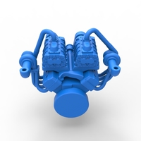 Twin turbo supercharged V8 Engine V6 Scale 1:25 - Thumbnail 10