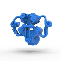 Twin turbo supercharged V8 Engine V7 Scale 1:25 - Thumbnail 2