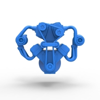 Twin turbo supercharged V8 Engine V7 Scale 1:25 - Thumbnail 4