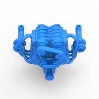 Twin turbo supercharged V8 Engine V7 Scale 1:25 - Thumbnail 5