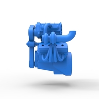 Twin turbo supercharged V8 Engine V7 Scale 1:25 - Thumbnail 7