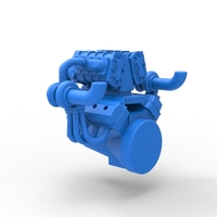 Twin turbo supercharged V8 Engine V7 Scale 1:25 - Thumbnail 9