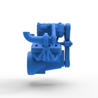 Twin turbo supercharged V8 Engine V7 Scale 1:25 - Thumbnail 14