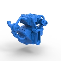 Twin turbo supercharged V8 Engine V7 Scale 1:25 - Thumbnail 15