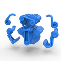 Twin turbo supercharged V8 Engine V7 Scale 1:25 - Thumbnail 16