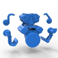 Twin turbo supercharged V8 Engine V7 Scale 1:25 - Thumbnail 18