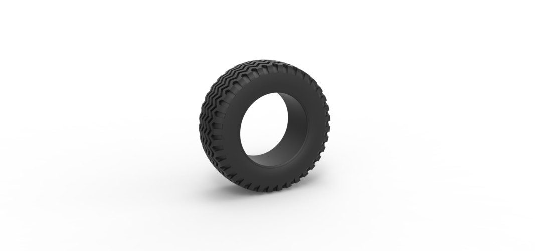 Offroad tire 130 Scale 1:25 3D Print 548646