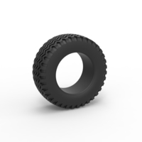 Small Offroad tire 130 Scale 1:25 3D Printing 548646