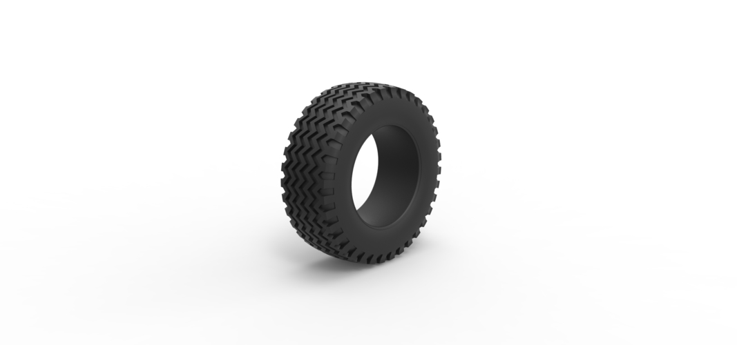 Offroad tire 130 Scale 1:25 3D Print 548647