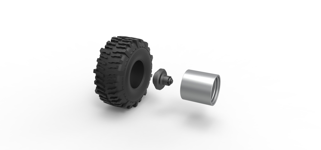 Wheel from Wheel Standing Mega Truck 1:25 3D Print 548747