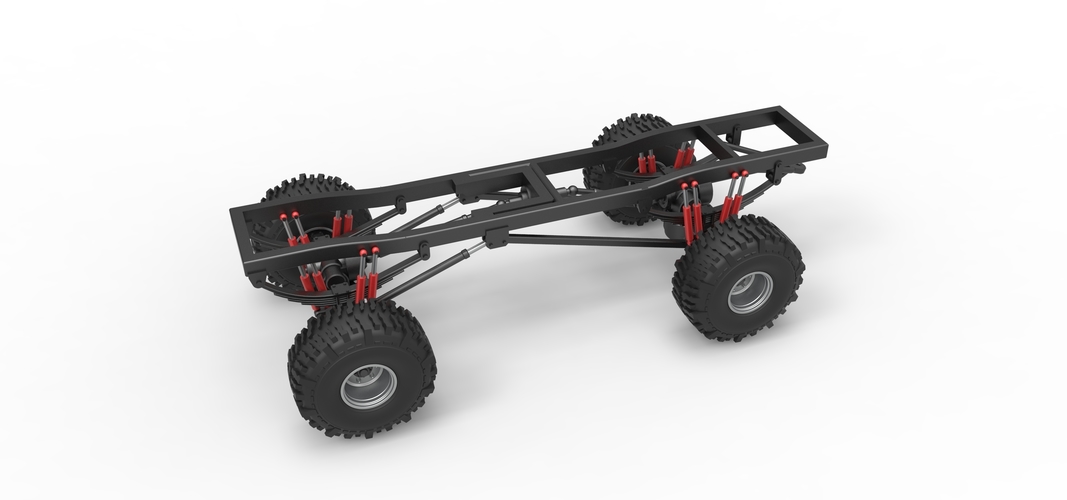 Chassis of Wheel Standing Mega Truck 1:25 3D Print 548750