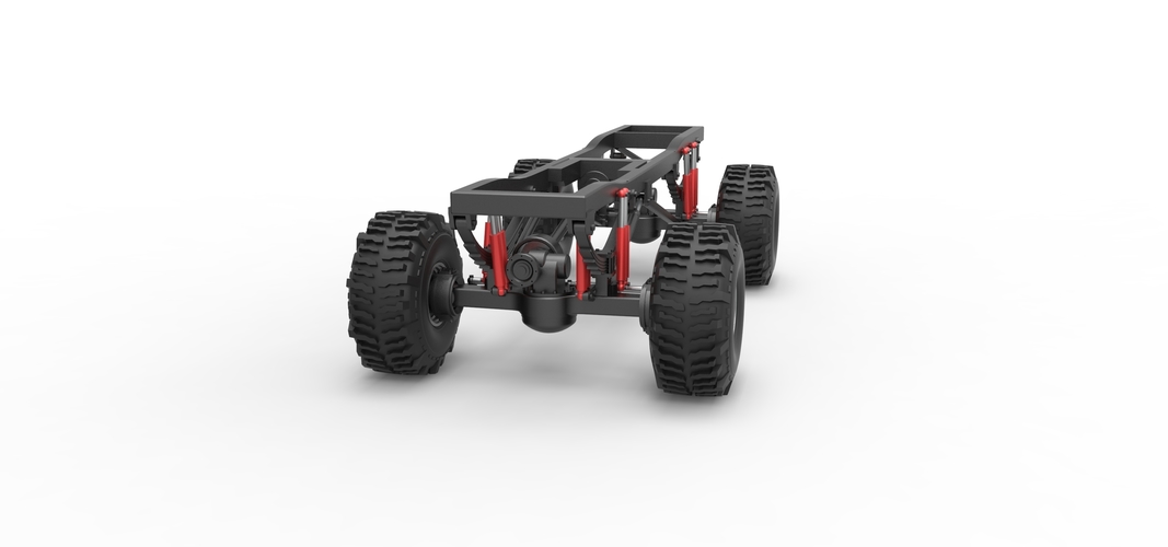 Chassis of Wheel Standing Mega Truck 1:25 3D Print 548753