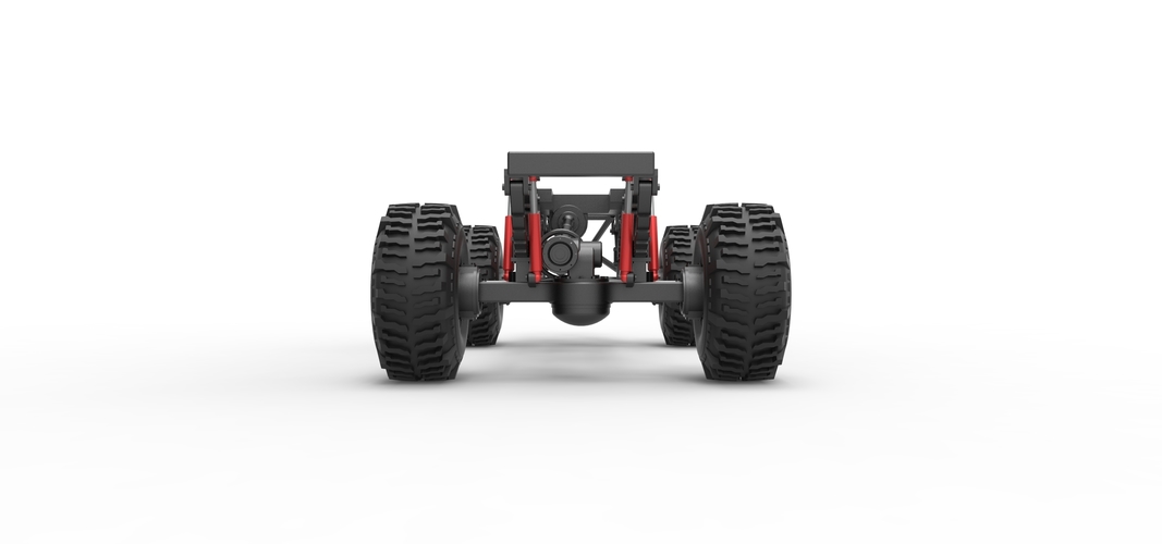 Chassis of Wheel Standing Mega Truck 1:25 3D Print 548754