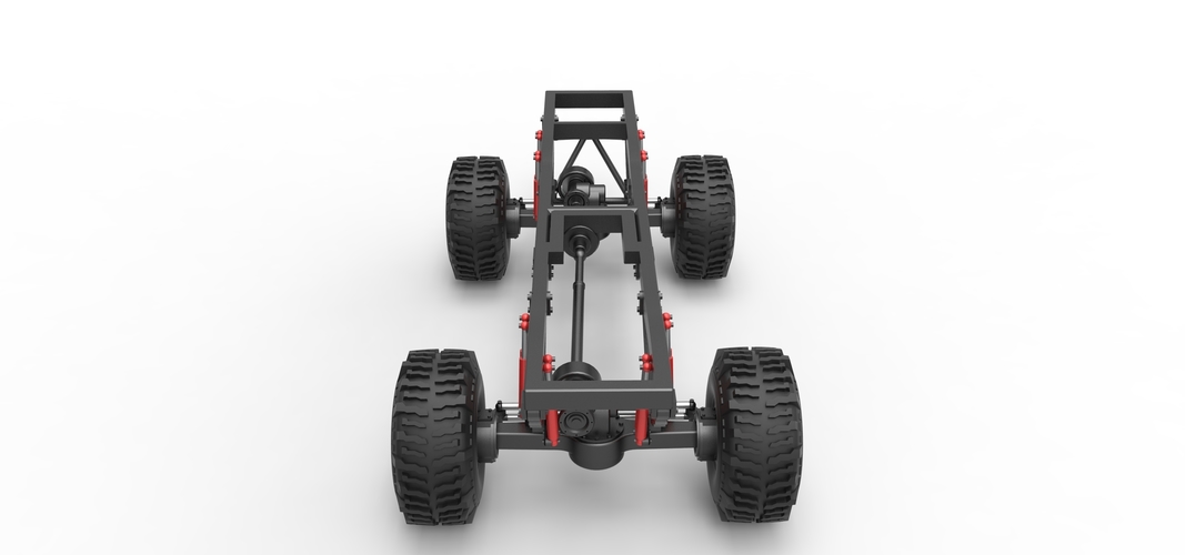 Chassis of Wheel Standing Mega Truck 1:25 3D Print 548755