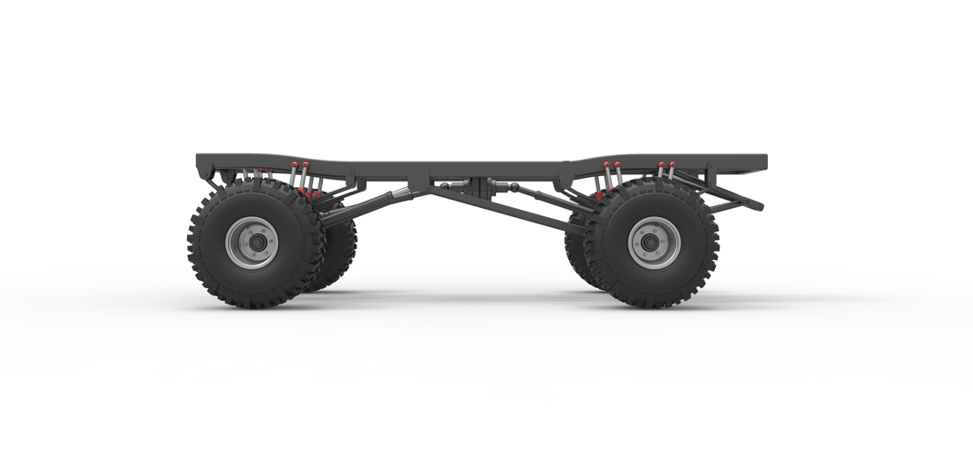 Chassis of Wheel Standing Mega Truck 1:25 3D Print 548756