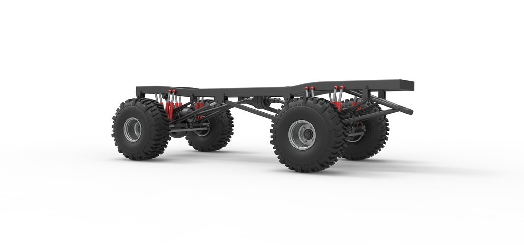 Chassis of Wheel Standing Mega Truck 1:25 3D Print 548760