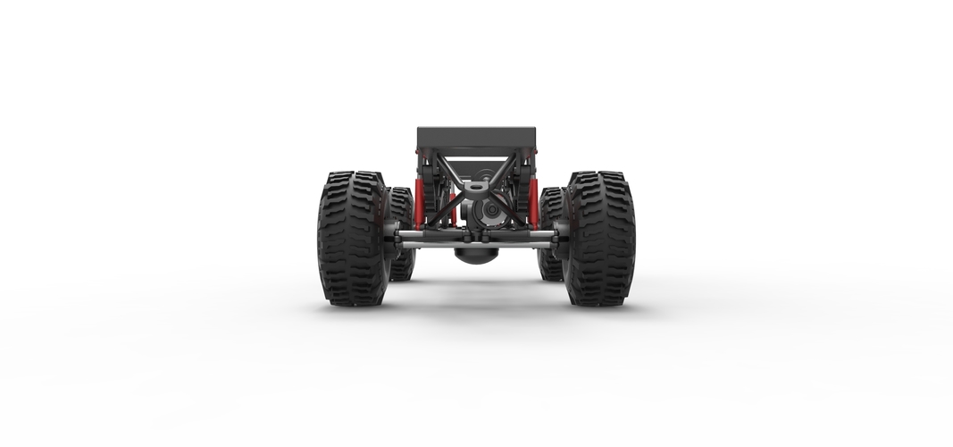 Chassis of Wheel Standing Mega Truck 1:25 3D Print 548762