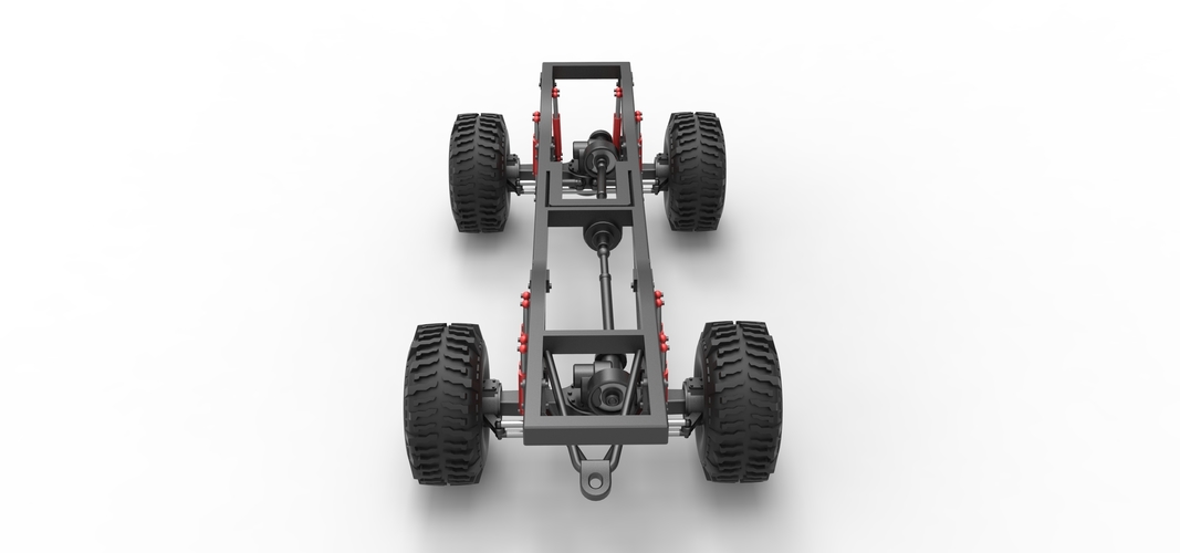 Chassis of Wheel Standing Mega Truck 1:25 3D Print 548763