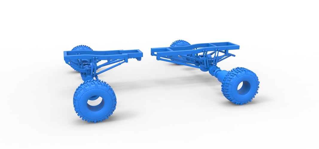 Chassis of Wheel Standing Mega Truck 1:25 3D Print 548764