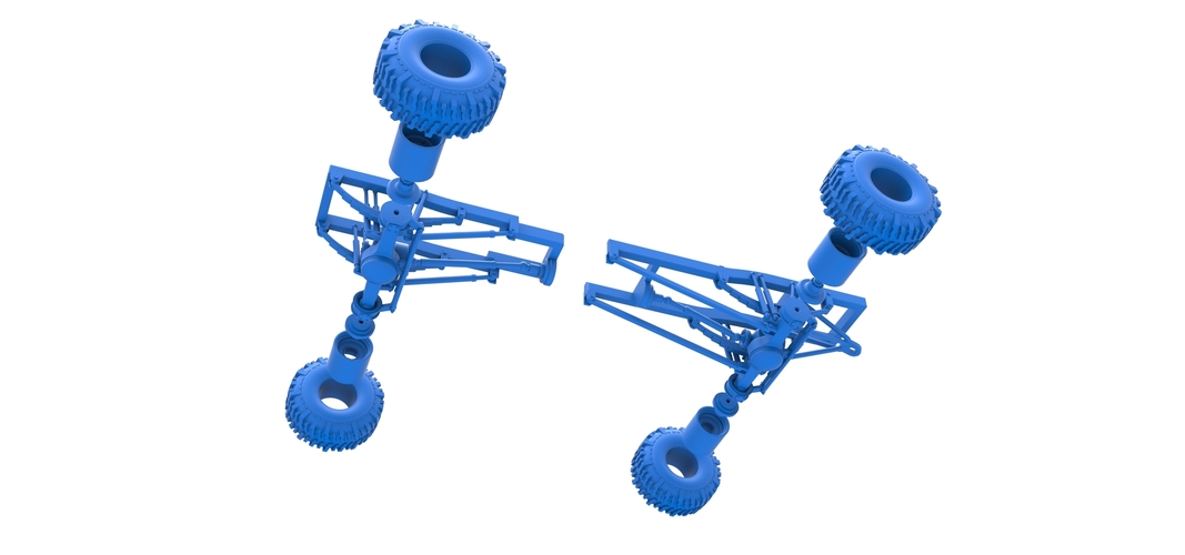 Chassis of Wheel Standing Mega Truck 1:25 3D Print 548766