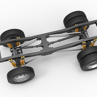 Chassis of Monster Truck with semi truck wheels 1:25 - Thumbnail 4