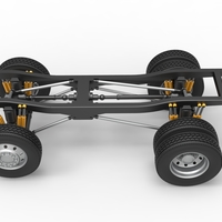 Chassis of Monster Truck with semi truck wheels 1:25 - Thumbnail 9