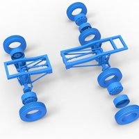 Chassis of Monster Truck with semi truck wheels 1:25 - Thumbnail 16