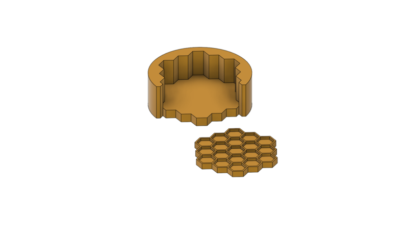 HONEY CUP COASTER WITH CONTAINER