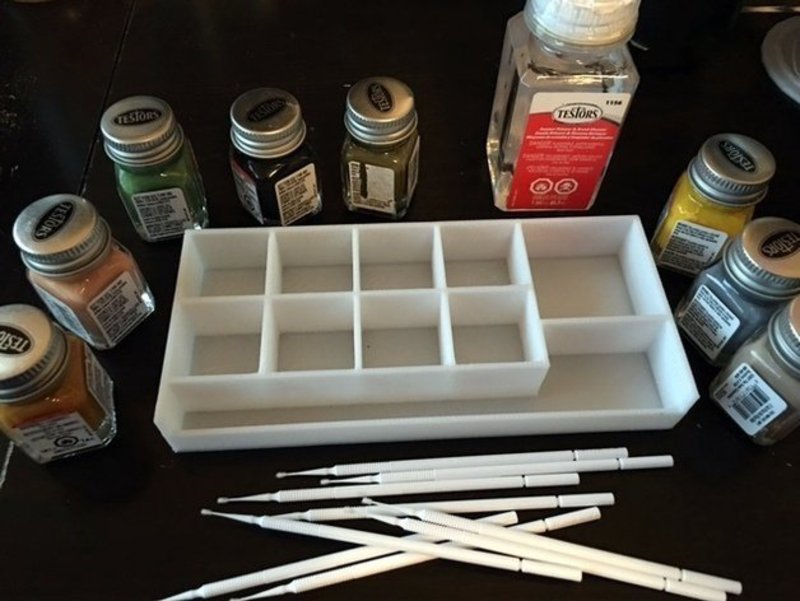 Model Paint Tray for Testors 1/4 fl oz Bottles