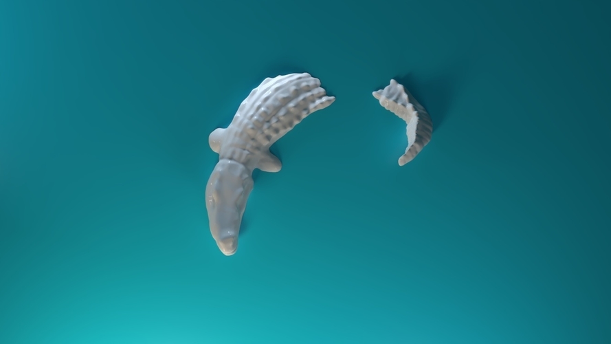 Swimming Crocodile  3D Print 548841