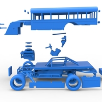 Outlaw Figure 8 Modified stock car as School bus 1:25 - Thumbnail 23