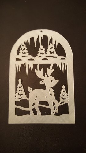 Deer in the snow 3D Print 54902