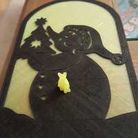 Snowman with tree - Thumbnail 1