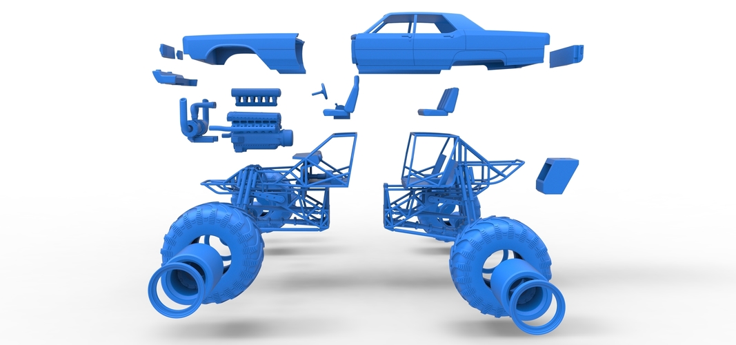 Monster Truck Concept Scale 1:25 3D Print 549123