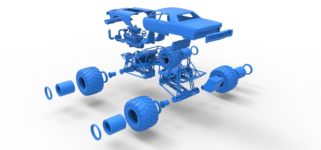 Monster Truck Concept Scale 1:25 3D Print 549125