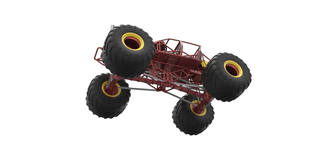 Monster truck base Version 3 Scale 1:25 3D Print 549154