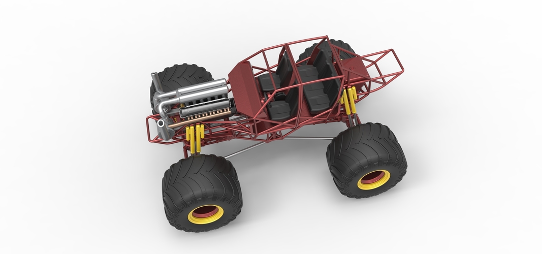 Monster truck base Version 3 Scale 1:25 3D Print 549155